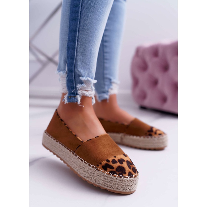 Alpargatas de mujer Camel Platform Ringer marrón 1