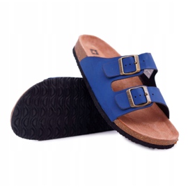 Pantuflas De Hombre Con Hebillas Big Star Azul Marino DD174604 5