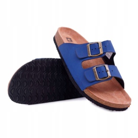 Pantuflas De Hombre Con Hebillas Big Star Azul Marino DD174604 1