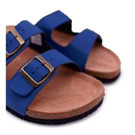 Pantuflas De Hombre Con Hebillas Big Star Azul Marino DD174604 4