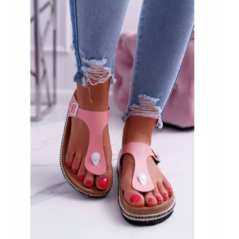 Chanclas rosas para mujer Big Star DD274133 rosado 2