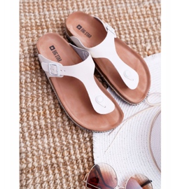 Chanclas blancas de mujer Big Star DD274130 blanco 6