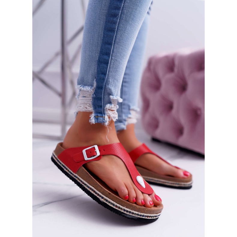 Chanclas de mujer Red Big Star DD274128 rojo 1 Chanclas de mujer Red Big Star DD274128 rojo 1