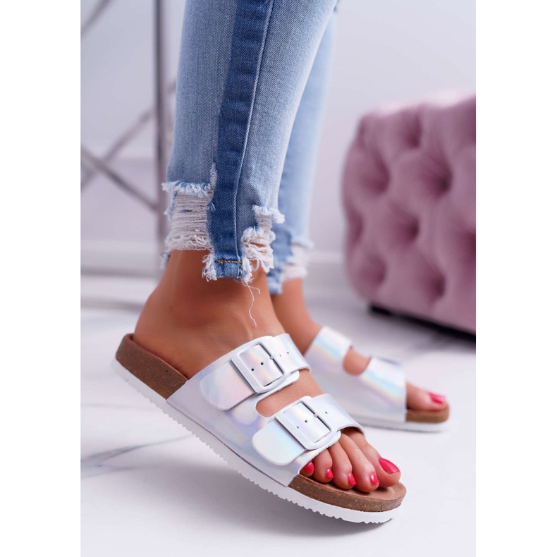 Pantuflas plateadas para mujer Big Star DD274134 gris 1