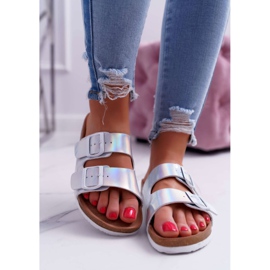 Pantuflas plateadas para mujer Big Star DD274134 gris 2