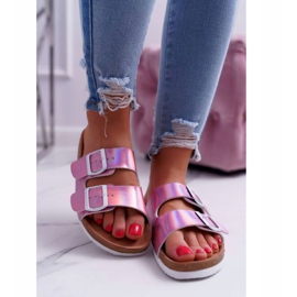 Pantuflas moradas de mujer Big Star DD274136 púrpura 2