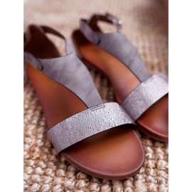Sandalias Mujer Planas Sergio Leone SK020 Gris Magra 5