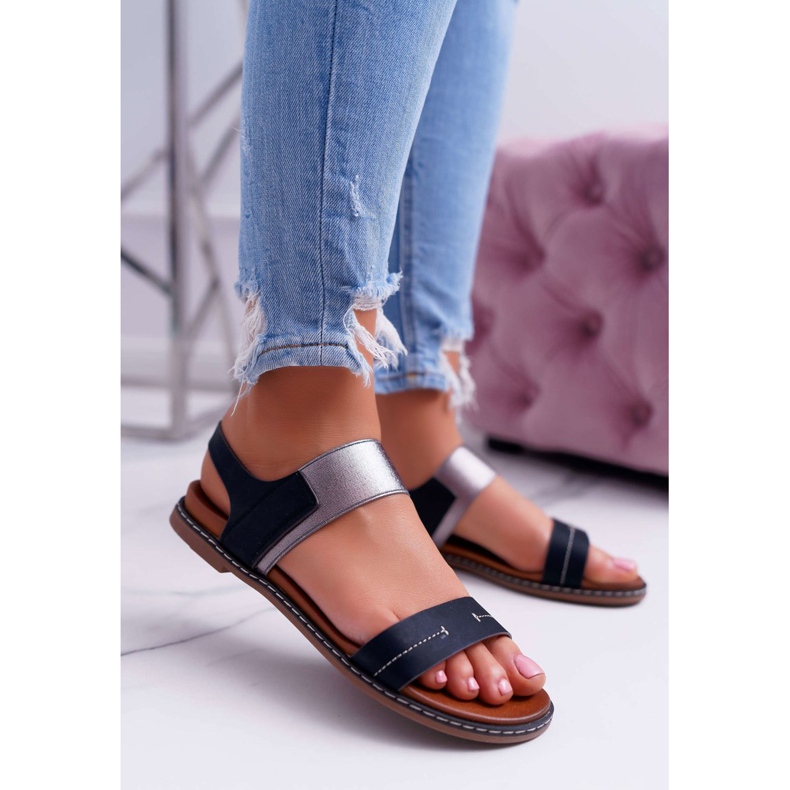 Sandalias Mujer Planas Sergio Leone SK014 Negro Agrina 1