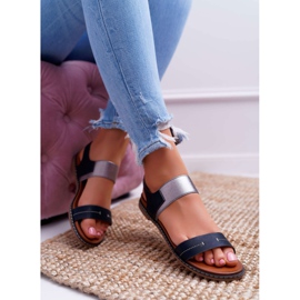 Sandalias Mujer Planas Sergio Leone SK014 Negro Agrina 4
