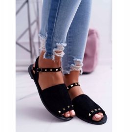 Sandalias Mujer Lu Boo Suede Black Silena negro 2