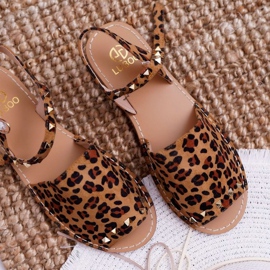 Sandalias Mujer Lu Boo Suede Leopard Silena marrón 6