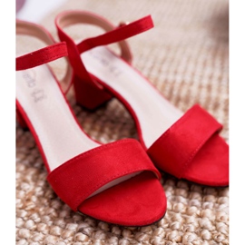 EVE Sandalias Mujer Ante Rojo Galisa 5