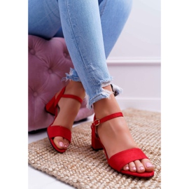 EVE Sandalias Mujer Ante Rojo Galisa 4