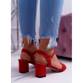 EVE Sandalias Mujer Ante Rojo Galisa 3