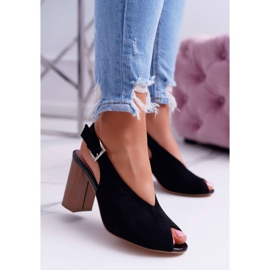 EVE Sandalias Mujer Ante Negro Celian 1