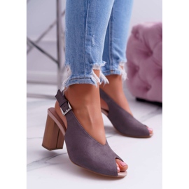 EVE Sandalias Mujer Ante Gris Oscuro Celian 1