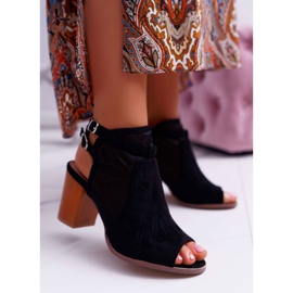 EVE Sandalias Mujer Ante Negro Thido 1