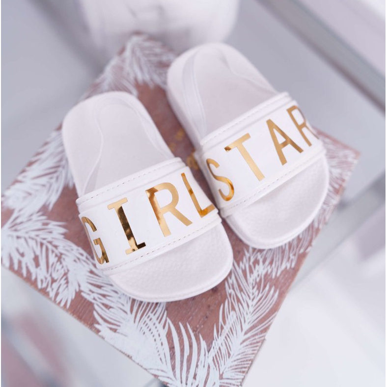 FRROCK Zapatillas Niña Niños Letras Doradas Niña Estrella Blanco Bambi 1