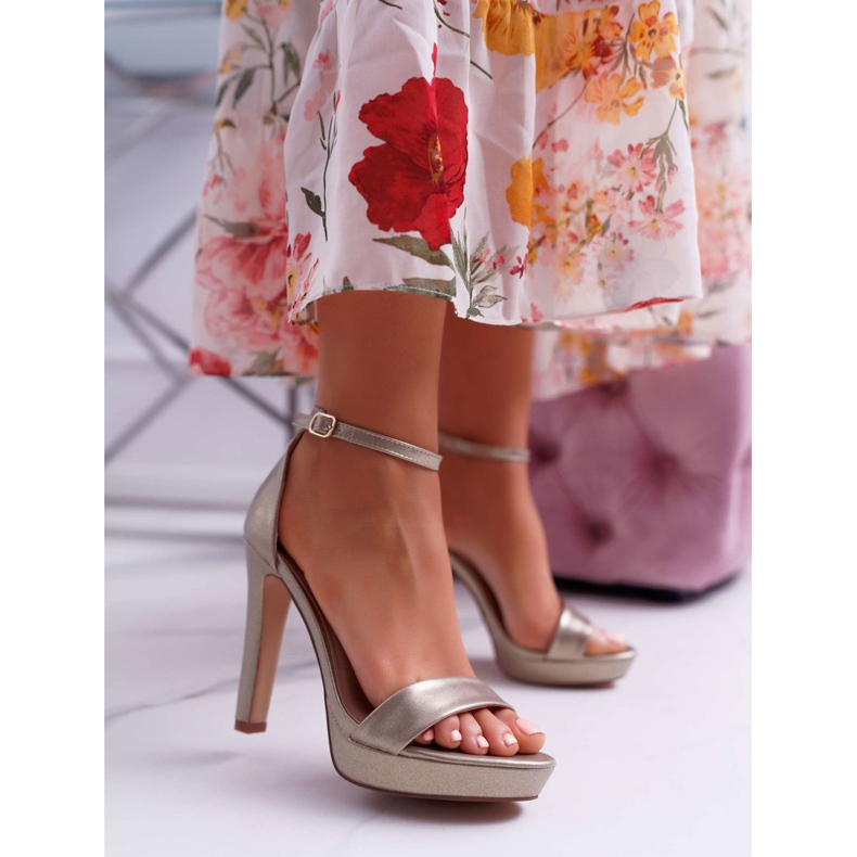 Moow Sandalias De Mujer Con Tacón Alto Dorado Ellania Plataforma 1 Moow Sandalias De Mujer Con Tacón Alto Dorado Ellania Plataforma 1