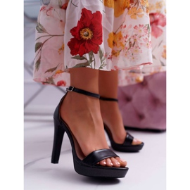 Moow Sandalias de Mujer en Tacón Alto Negro Plataforma Ellania 1