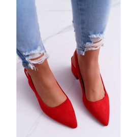 Zapatos de tacón con tacón en rojo Spitz para mujer 3