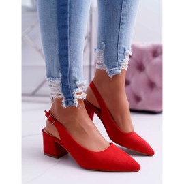 Zapatos de tacón con tacón en rojo Spitz para mujer 6