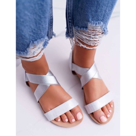 EVE Sandalias Elegantes de Mujer Silver Carme gris 3