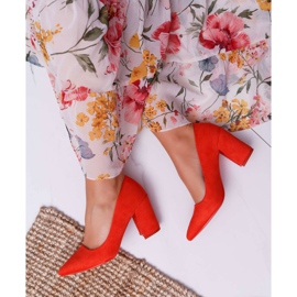 SEA Zapatos De Salón Con Tacón De Mujer Ante Naranja Neshka 5