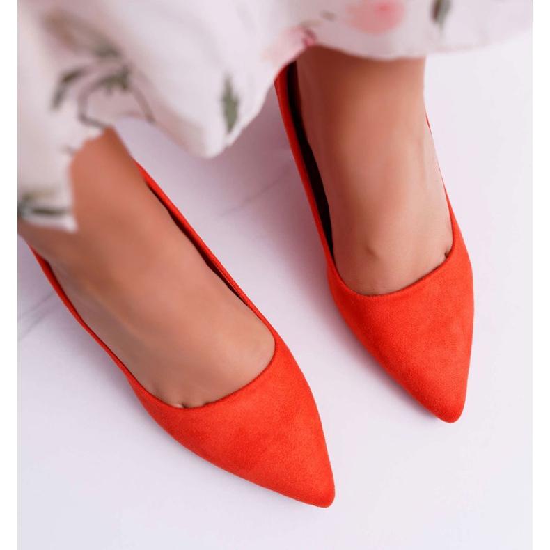 SEA Zapatos De Salón Con Tacón De Mujer Ante Naranja Neshka 2