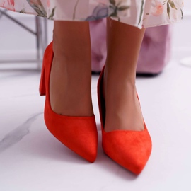SEA Zapatos De Salón Con Tacón De Mujer Ante Naranja Neshka 3