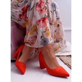SEA Zapatos De Salón Con Tacón De Mujer Ante Naranja Neshka 4