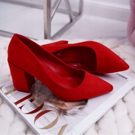 PS1 Zapatos De Salón Con Tacón De Mujer Ante Rojo Neshka 7
