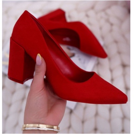 PS1 Zapatos De Salón Con Tacón De Mujer Ante Rojo Neshka 6