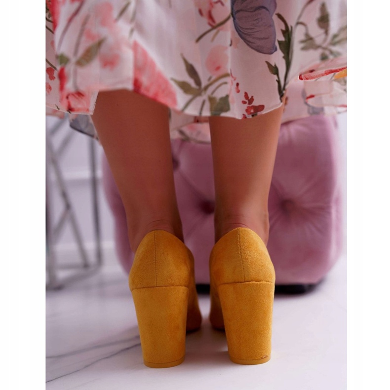 PS1 Zapatos De Salón Con Tacón De Mujer Ante Amarillo Neshka 2