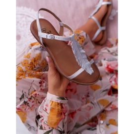 Sandalias Mujer Piel Planas Plateado Nicole 2383 gris 6