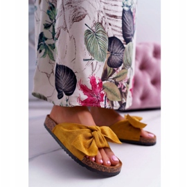 BUGO Pantuflas de Mujer con Lazo Amarillo Randy 1 BUGO Pantuflas de Mujer con Lazo Amarillo Randy 1