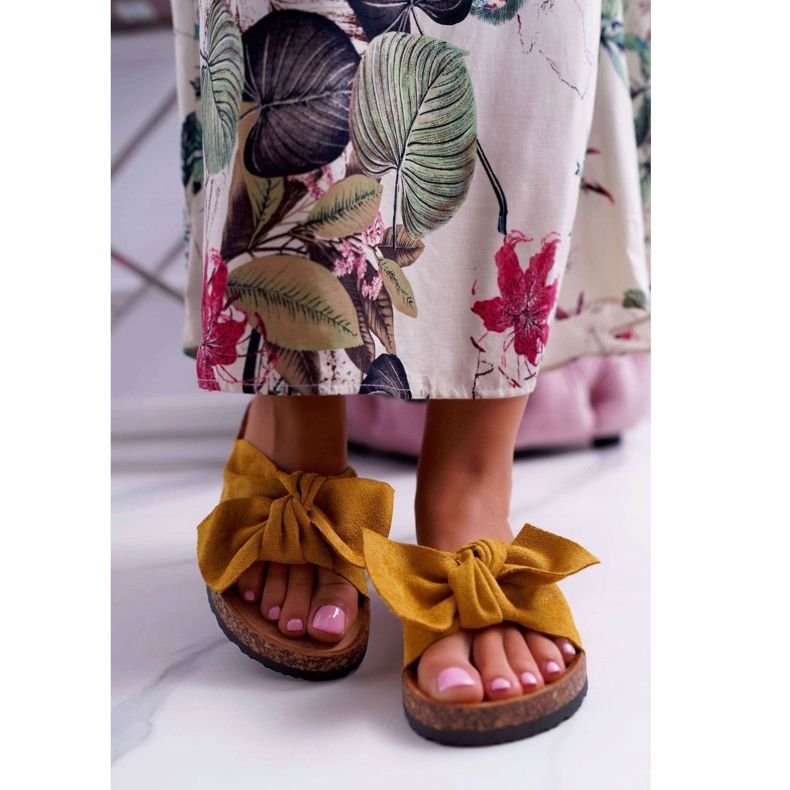 BUGO Pantuflas de Mujer con Lazo Amarillo Randy 2 BUGO Pantuflas de Mujer con Lazo Amarillo Randy 2