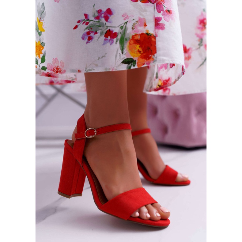 FRBS Sandalias Mujer Ante Rojo Baloo 1