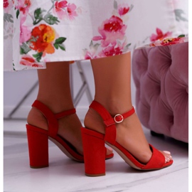 FRBS Sandalias Mujer Ante Rojo Baloo 7