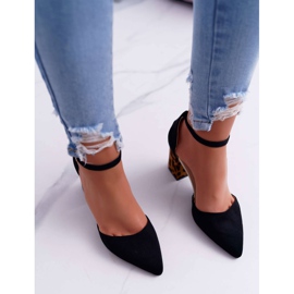 SEA Zapatos de salón para mujer con tacón Leopardo Negro Ferri marrón 6