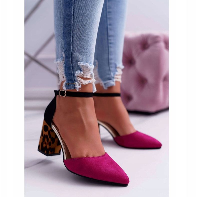 PS1 De Mujer Salón Con Tacón Leopardo Fucsia Ferri marrón negro rosa multicolor 1