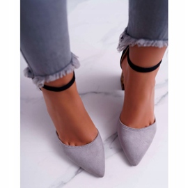 PS1 Zapatos de salón para mujer con tacón Leopardo Gris Ferri marrón negro 3