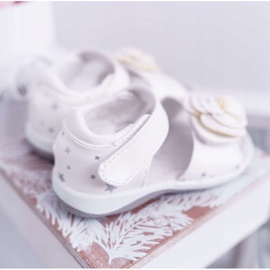 EVE Sandalias Infantiles Con Velcro Para Niña Flamenco Blanco 4