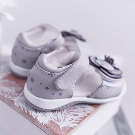 EVE Sandalias Infantiles Con Velcro Para Niña Gris Flamenco 4