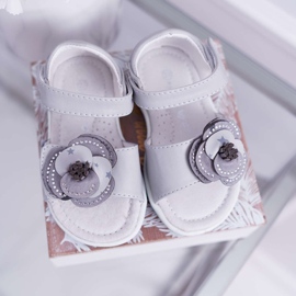 EVE Sandalias Infantiles Con Velcro Para Niña Gris Flamenco 5