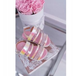 FRROCK Sandalias infantiles con velcro para niña Matylda rosado 2