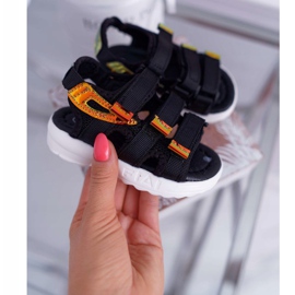 FRROCK Sandalias Infantiles Con Velcro Para Niña Niño Negro Kimmi 3