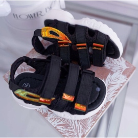 FRROCK Sandalias Infantiles Con Velcro Para Niña Niño Negro Kimmi 2