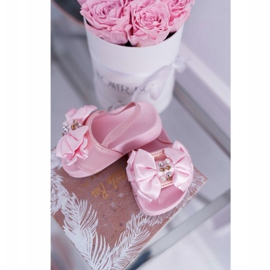 FRROCK Chanclas Infantiles Niña Lazo Perla Rosa Senari rosado 4