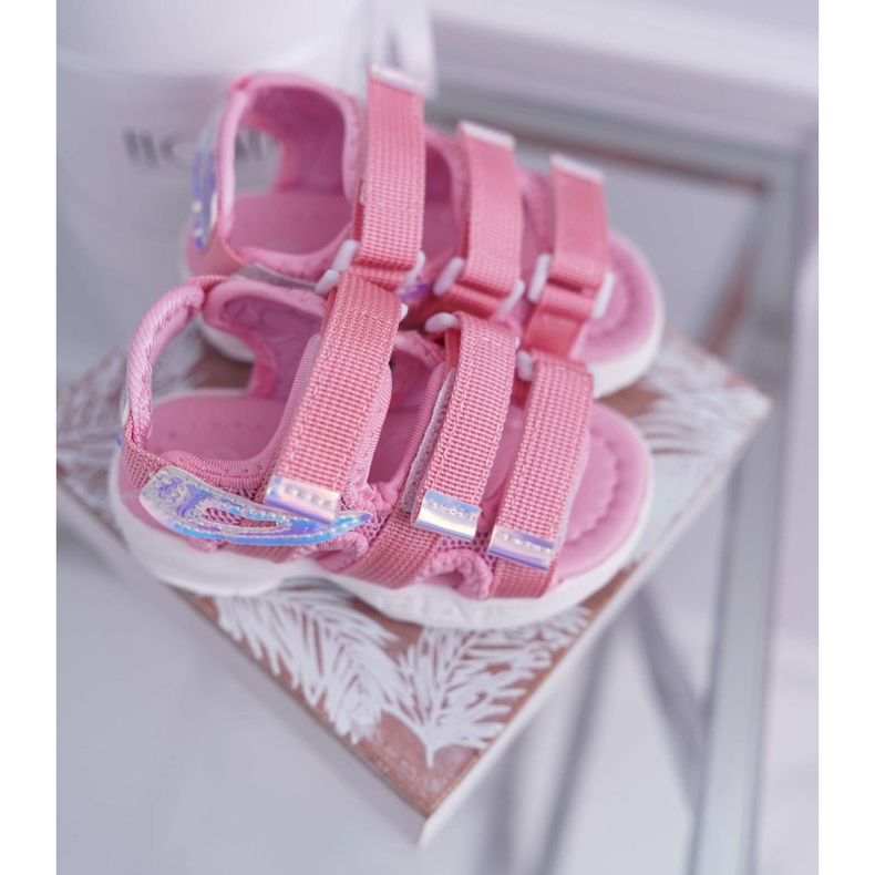 FRROCK Sandalias Infantiles Con Velcro Para Niña Pink Kimmi rosa 1